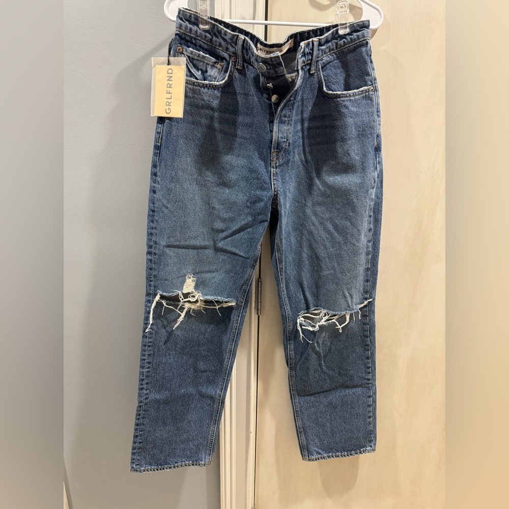 GRLFRND NWT High-Rise Straight Leg Jeans